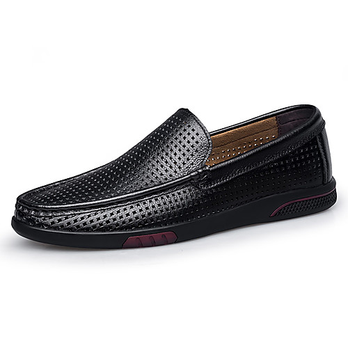 

Men's Summer Casual Daily Loafers & Slip-Ons PU Non-slipping Black
