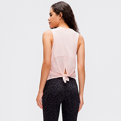 

Women's Split Elastane Running Tank Top Workout Tops Singlet Active Training Fitness Jogging Lightweight Breathable Soft Sportswear Top Sleeveless Activewear Micro-elastic