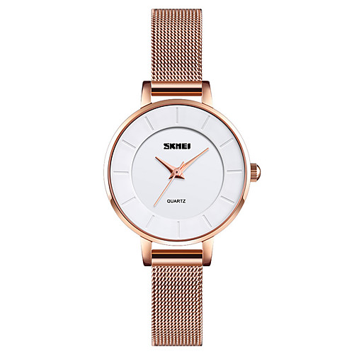 

SKMEI Ladies Quartz Watches Elegant Fashion Rose Gold Stainless Steel Chinese Quartz Rose Gold Cute Creative New Design 30 m 1 pc Analog One Year Battery Life