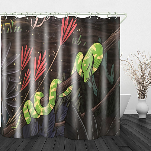 

Bathroom Shower Curtains & Hooks Rainbow Neoclassical Polyester Waterproof