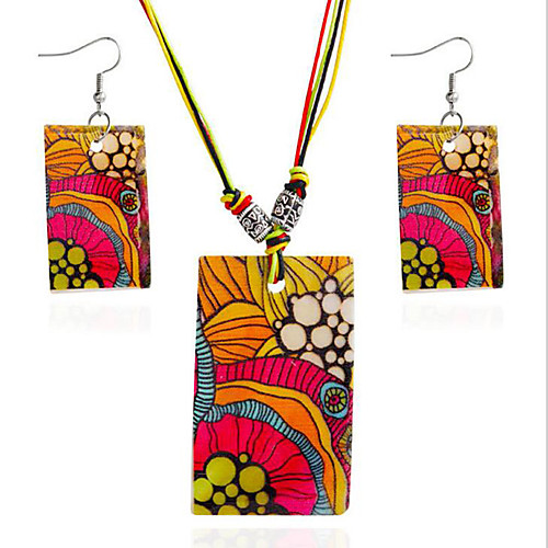 

Women's Jewelry Set Classic Flower Stylish Earrings Jewelry Rainbow For Anniversary Festival 1 set
