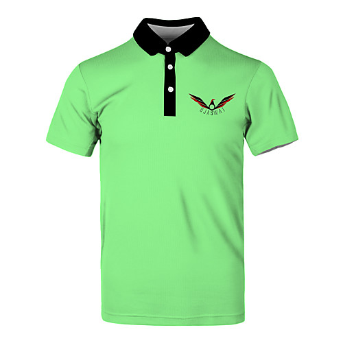 

Men's Graphic Solid Colored Slim Polo Basic Elegant Daily Work Green / Short Sleeve / Animal