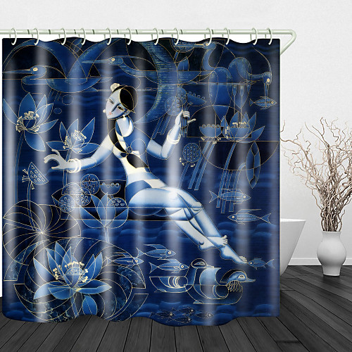

Bathroom Shower Curtains & Hooks Rainbow Neoclassical Polyester Waterproof