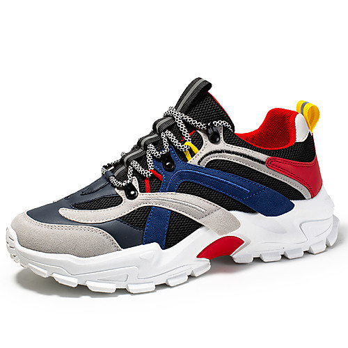 

Men's Fall Daily Outdoor Trainers / Athletic Shoes Running Shoes / Walking Shoes Mesh Breathable Non-slipping Shock Absorbing Black / Red / White / Blue