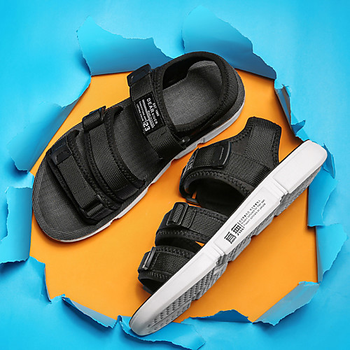 

Men's Summer Casual / Beach Daily Outdoor Sandals Water Shoes / Upstream Shoes Canvas Breathable Non-slipping Wear Proof White / Black