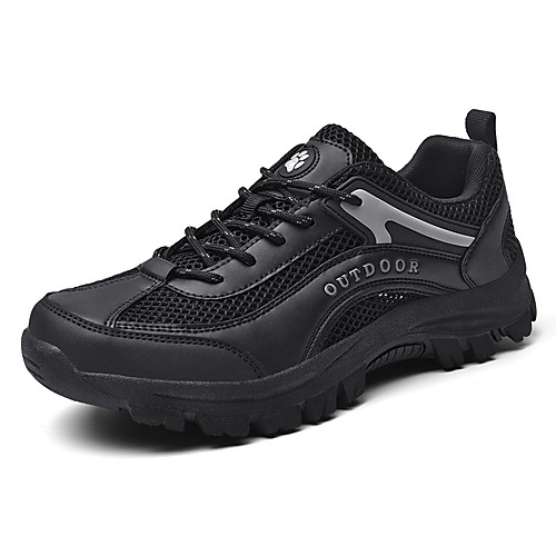 

Men's Fall Daily Outdoor Trainers / Athletic Shoes Running Shoes / Walking Shoes Mesh Breathable Non-slipping Shock Absorbing Black / Beige