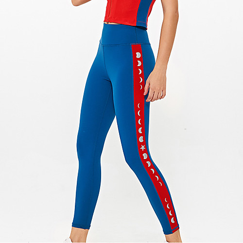 

Women's High Waist Yoga Pants Red Blue Dark Blue Running Fitness Gym Workout Tights Leggings Sport Activewear Breathable Tummy Control Butt Lift Moisture Wicking High Elasticity Skinny