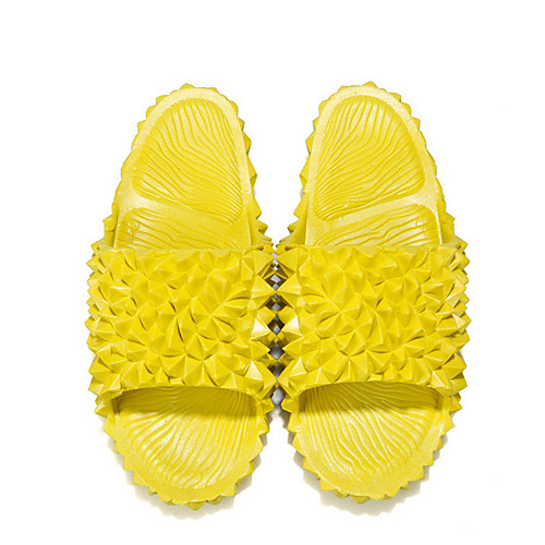 

Women's Slippers & Flip-Flops Summer Flat Heel Open Toe Daily PU Light Yellow / Yellow / Light Green