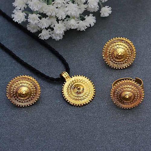 

Women's Jewelry Set Classic Tassel Trendy Ethnic Fashion Gold Plated Earrings Jewelry Gold For Christmas Wedding Gift Street Festival 1 set