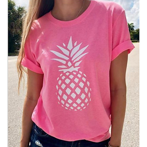 

Women's Fruit T-shirt Daily Wine / White / Blue / Yellow / Blushing Pink / Green / Dark Gray
