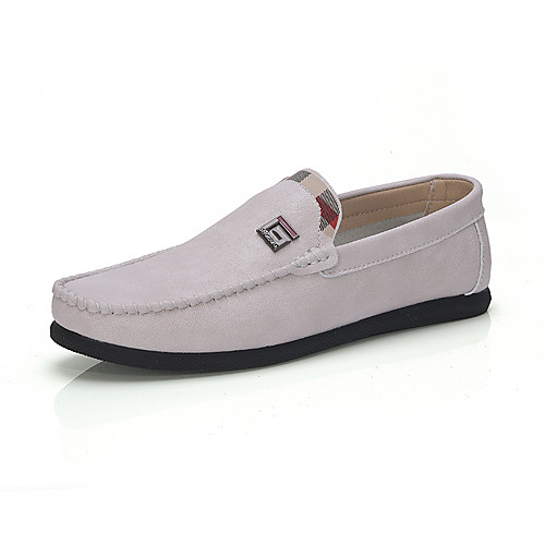 

Men's Fall / Spring & Summer Casual / British Daily Outdoor Loafers & Slip-Ons Microfiber Breathable Non-slipping Wear Proof White / Black / Beige