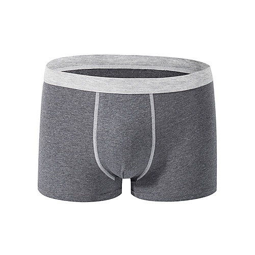 

Men's Sports Underwear Boxer Brief Trunks 3pcs Stylish Elastane Sports Shorts Underwear Shorts Bottoms Running Walking Jogging Training Breathable Quick Dry Soft Fashion Dark Grey Rainbow Black