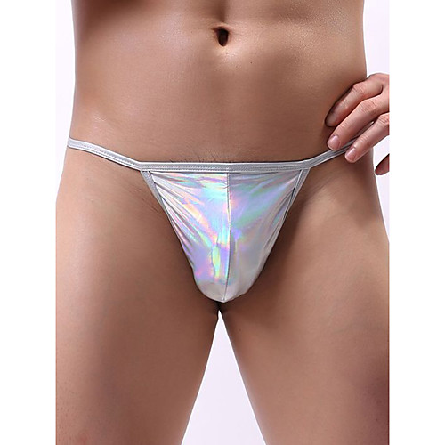

Men's Basic G-string Underwear - Normal Low Waist Green Royal Blue Silver S M L