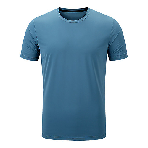 

Men's Hiking Tee shirt Short Sleeve Outdoor Quick Dry Ultraviolet Resistant Stretchy Sweat-wicking Tee / T-shirt Autumn / Fall Spring Cotton Blend Terylene Climbing Camping / Hiking / Caving Traveling