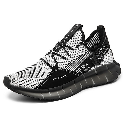 

Men's Spring / Fall Daily Outdoor Trainers / Athletic Shoes Running Shoes / Walking Shoes Tissage Volant Breathable Non-slipping Shock Absorbing Black and White / Black / Brown