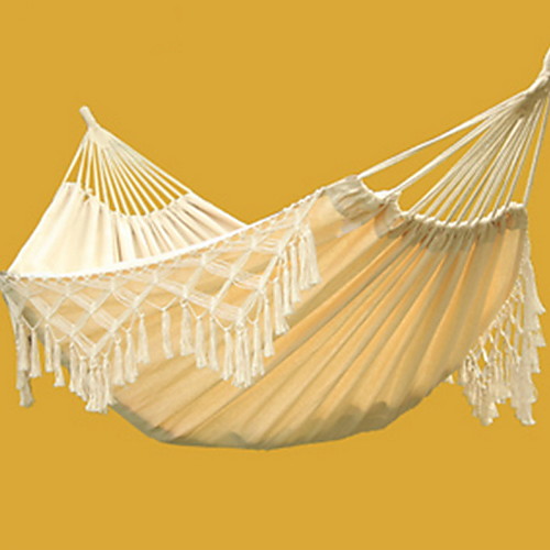 

Tassel Hammock Double Enlarged Canvas Hammock Hemp Cotton Bohemian Photography Props Outdoor Indoor