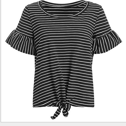 

Women's Striped T-shirt Daily White / Black / Red / Yellow / Gray