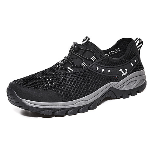 

Men's Spring & Summer Sporty Athletic Trainers / Athletic Shoes Water Shoes Mesh / PU Non-slipping Black / Brown / Gray