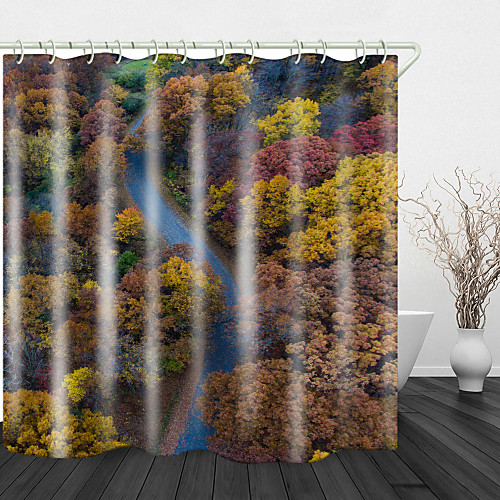 

The bathroom shower waterproof shower curtain adopts advanced high-definition high-temperature digital printing effect vivid and vivid bright and bright colors