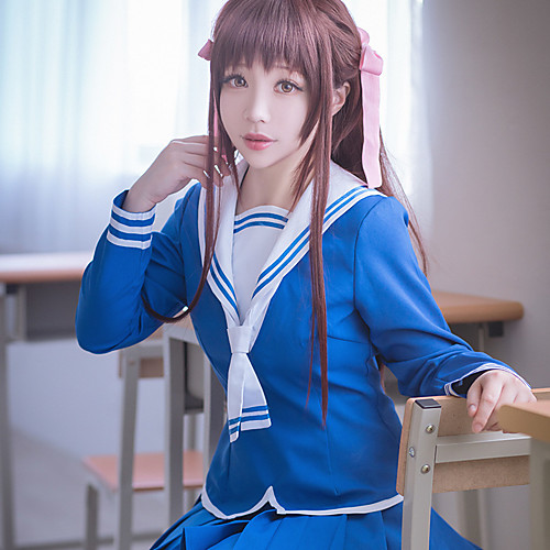 

Inspired by Fruits Basket Anime Cosplay Costumes Japanese Cosplay Suits Top Skirt Tie For Women's / Headwear