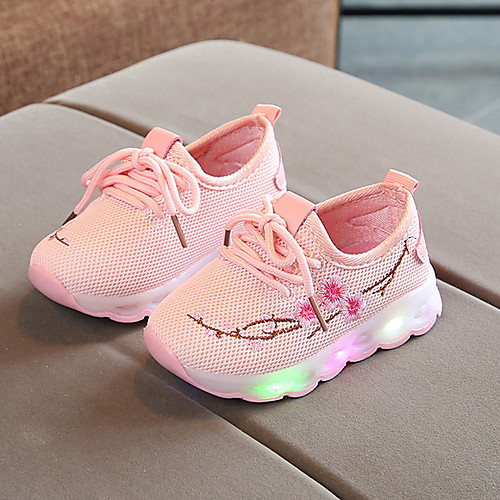

Girls' Comfort PU Sneakers Little Kids(4-7ys) White / Black / Pink Spring