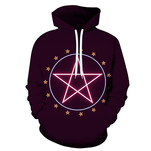 

Men's Hoodie Geometric / 3D / Star Hooded 3D Print / Casual Wine US32 / UK32 / EU40 US34 / UK34 / EU42 US36 / UK36 / EU44 US38 / UK38 / EU46 US40 / UK40 / EU48 US42 / UK42 / EU50 US44 / UK44 / EU52