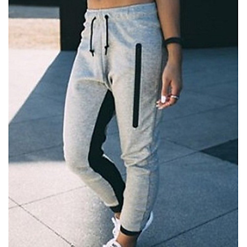 

Women's Basic Loose Sweatpants Pants - Solid Colored Cotton Gray S / M / L