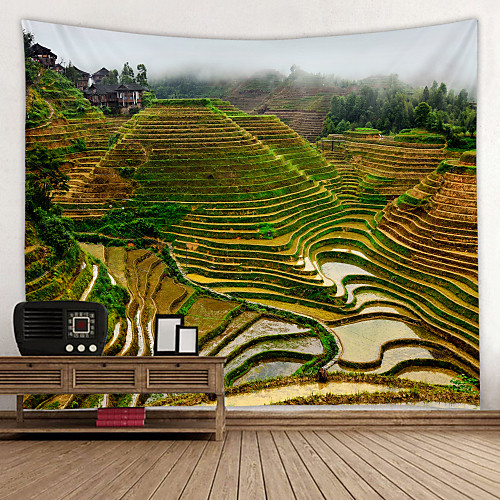 

Rural idyll Digital Printed Tapestry Decor Wall Art Tablecloths Bedspread Picnic Blanket Beach Throw Tapestries Colorful Bedroom Hall Dorm Living Room Hanging
