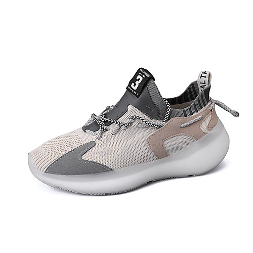 

Men's Fall / Spring & Summer Sporty / Casual Daily Outdoor Trainers / Athletic Shoes Running Shoes / Walking Shoes Tissage Volant Breathable Non-slipping Shock Absorbing White / Beige / Gray Color