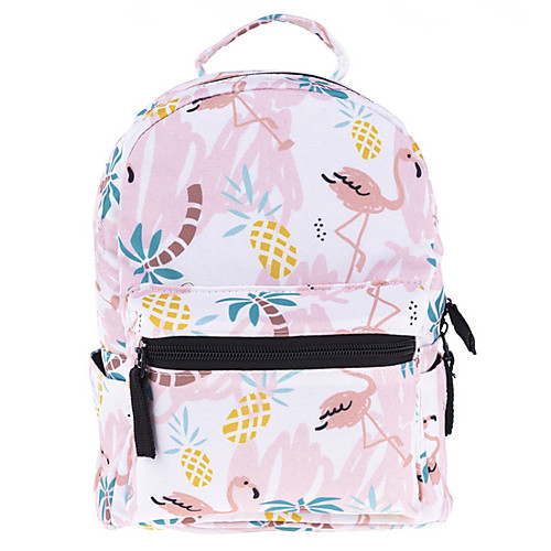 

Large Capacity Oxford Cloth Zipper School Bag Geometric School Blushing Pink