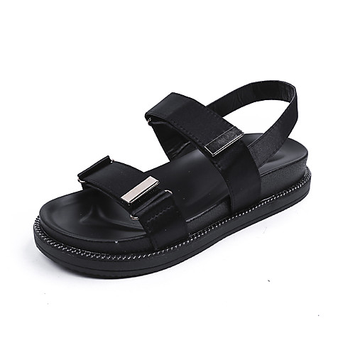 

Women's Sandals Flat Sandal 2020 Spring / Summer Flat Heel Open Toe Daily Outdoor Faux Leather Black / Green
