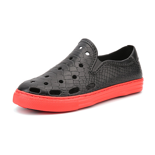 

Men's Spring & Summer Casual Daily Outdoor Loafers & Slip-Ons PU Breathable Non-slipping Wear Proof Blue / Black / Gray