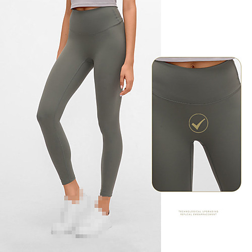 

Women's High Waist Running Tights Compression Pants Running Base Layer Elastane Sports Bottoms Running Jogging Training Breathable Quick Dry Tummy Control Solid Colored Black Grey Dark Gray Green