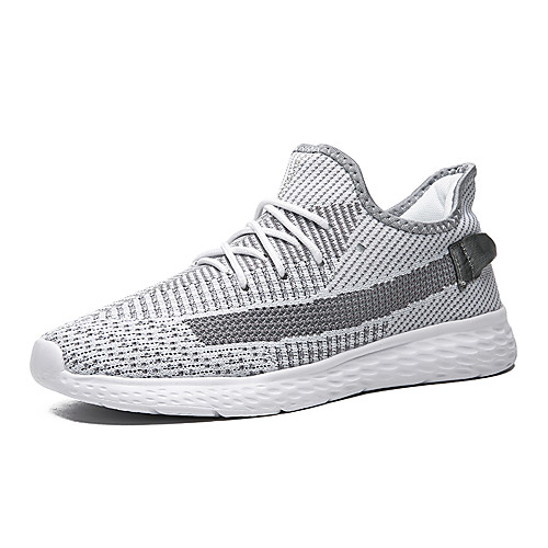 

Men's Spring / Fall Sporty Outdoor Trainers / Athletic Shoes Running Shoes Tissage Volant Breathable White / Black / Light Grey