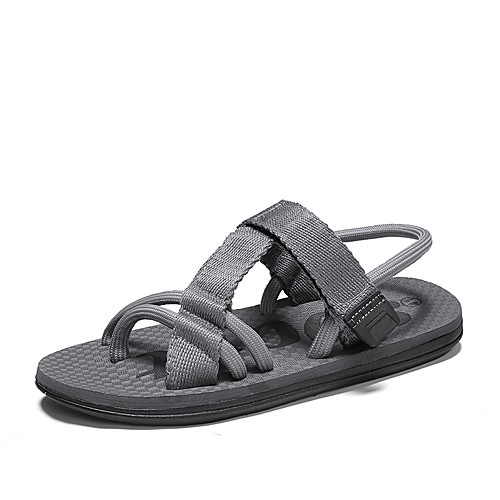 

Men's Silk / Synthetics Summer Casual Sandals Walking Shoes Breathable Brown / Black / Gray