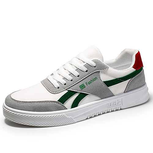 

Men's / Unisex Fall / Spring & Summer Casual / Preppy Daily Outdoor Sneakers Walking Shoes Canvas Breathable Non-slipping Wear Proof Black / White / White / Green / White Color Block