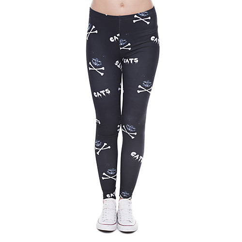 

Women's Yoga Pants 3D Print Black Elastane Yoga Running Fitness Tights Leggings Sport Activewear Quick Dry Tummy Control Butt Lift Moisture Wicking High Elasticity Skinny