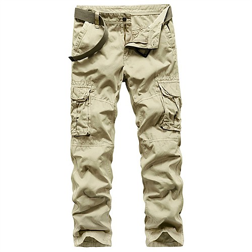 

Men's Hiking Pants Hiking Cargo Pants Summer Outdoor Breathable Quick Dry Soft Sweat-wicking Cotton Pants / Trousers Bottoms Running Camping / Hiking Hunting Dark Grey Black Khaki 29 30 31 32 33 Loose