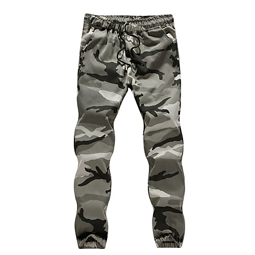 

Men's Sporty Basic Plus Size Slim Chinos Pants - Camouflage Classic Outdoor Cotton Army Green Gray US32 / UK32 / EU40 / US34 / UK34 / EU42 / US36 / UK36 / EU44 / Drawstring