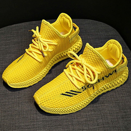 

Women's Trainers / Athletic Shoes Spring / Summer Flat Heel Round Toe Daily Tissage Volant Black / Yellow / Pink