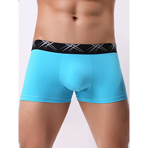 

Men's Basic Boxers Underwear - Normal Mid Waist White Black Blue S M L