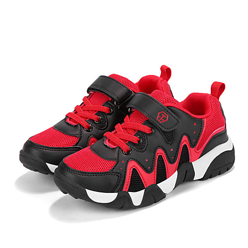 

Boys' Comfort Mesh / PU Trainers / Athletic Shoes Big Kids(7years ) Walking Shoes Buckle Black / Red / Gray Spring / Fall / TPR (Thermoplastic Rubber)