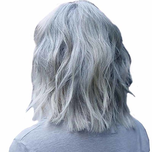 

Synthetic Wig Curly Matte Middle Part Wig Short Creamy-white Synthetic Hair 14 inch Women's Simple Comfortable Fluffy White