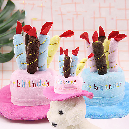 

Dog Cat Pets Hair Accessories For Dog / Cat Letter Plush Fabric Pink Blue