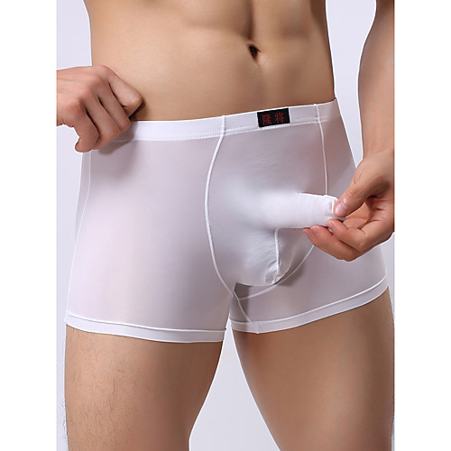 

Men's Basic Boxers Underwear - Normal Low Waist White Black Blue S M L