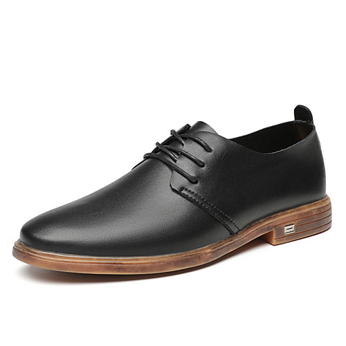 

Men's Spring & Summer / Fall & Winter Classic / Preppy Daily Outdoor Oxfords Walking Shoes Leather / Nappa Leather Breathable Wear Proof Black / Yellow / Black