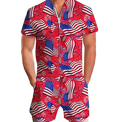 

Men's Basic Red Romper Onesie, National Flag Print US32 / UK32 / EU40 US34 / UK34 / EU42 US36 / UK36 / EU44