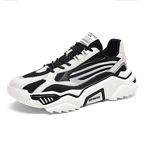 

Men's Pigskin Fall / Spring & Summer Trainers / Athletic Shoes Running Shoes / Walking Shoes Breathable Color Block Green / White / Black