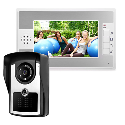 

7 Inch Wire Video Door Phone Home Intercom System IR Camera with Unlock Monitor Function P812M11