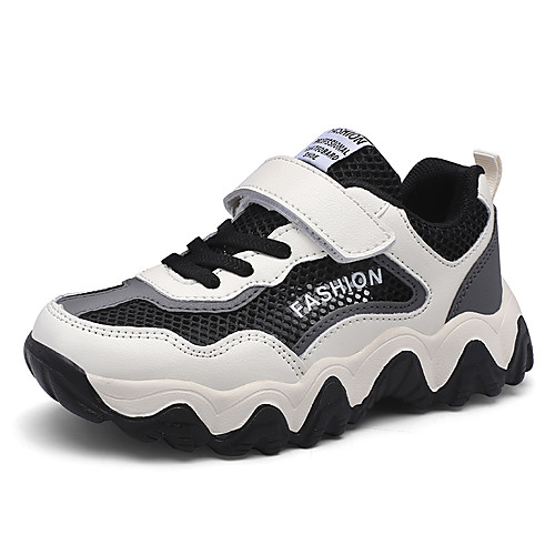 

Boys' Comfort Mesh / PU Trainers / Athletic Shoes Big Kids(7years ) Running Shoes Black / Beige Summer